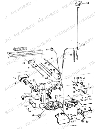 Взрыв-схема комплектующей Electrolux RM2401 - Схема узла C20 Comb. armature  H